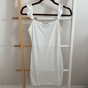 Nasty Gal White Spaghetti Strap Slip Dress